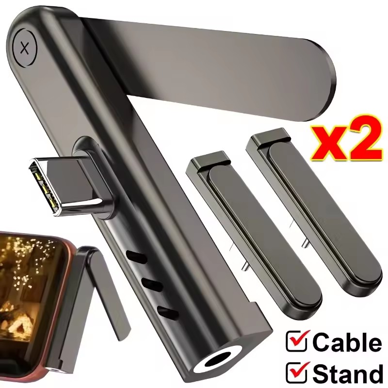 2/1PCS Portable USB C To 3.5mm – Headphone Stand Desk Bewertung und Preis
