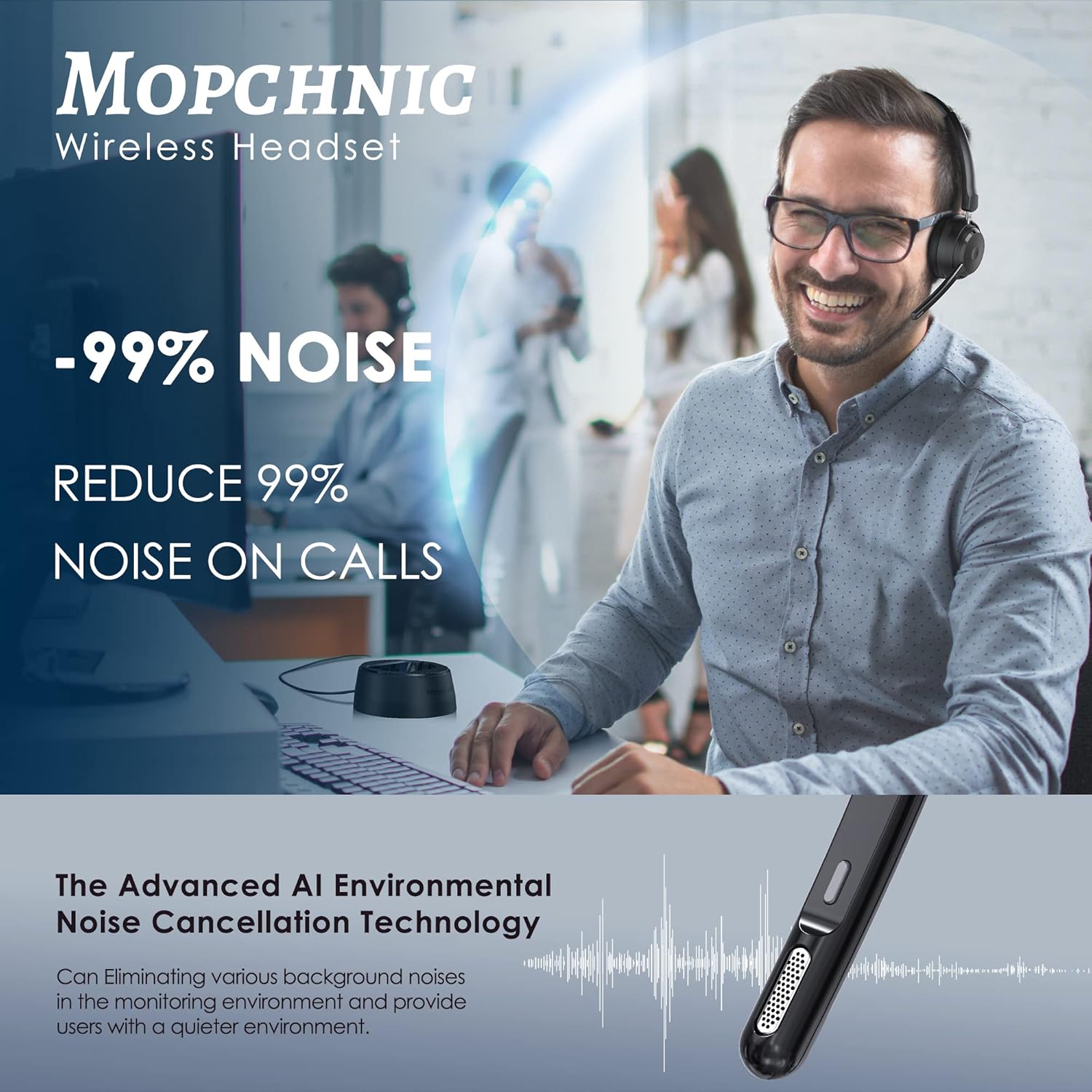 Wireless Bluetooth Headset wit – Noise Cancelling Headphone Bewertung und Preis