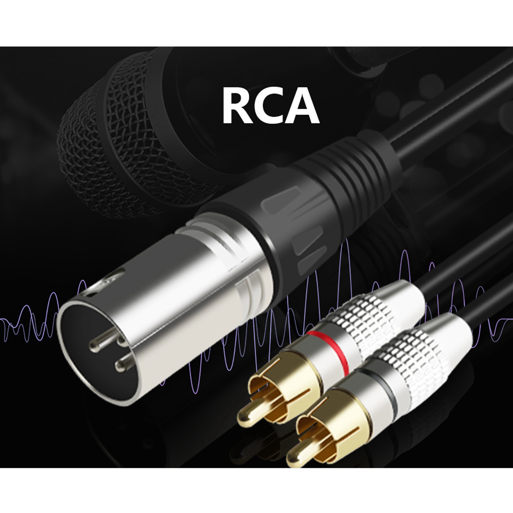 1 XLR Male to 2 RCA Male Plug  – Audio Splitter Y Bewertung und Preis